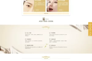 A725 金黄色医疗美容网站织梦dede模板源码[单独PC端]