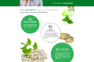 A771 绿色保健品网站织梦dede模板源码[带手机版数据同步]