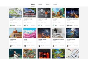 Discuz仿ZCOOL站酷图片素材分享交流平台多色设计模板UTF+GBK