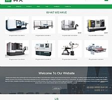 (自适应手机端)html5响应式绿色外贸打印设备机械设备环保网站源码 英文织梦dede模板